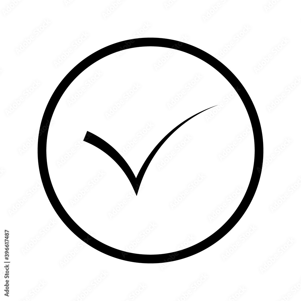 Poster check icon vector. check mark icon. check list button icon - vector. eps 10