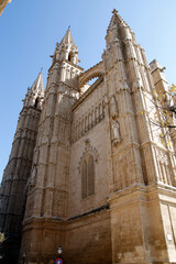 Fototapeta na wymiar Die Kathedrale La Seu auf Mallorca ist auch das Symbol der Insel. Mallorca, Spanien, Europa The Cathedral La Seu in Mallorca is also the symbol of the island. Mallorca, Spain, Europe