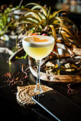 winter cocktail in the bar