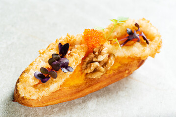 Christmas appetizer on the tables