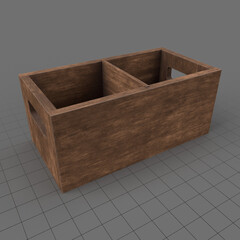 Wooden box with handles 1