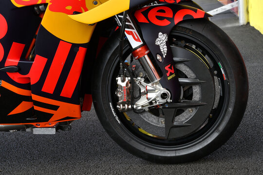Mugello - Italy, 31 May 2019: Ktm RC16 of Red Bull Factory Team of rider Pol Espargaro in the Pitlane in the Pitlane during the Italian GP in 2019 in Italy