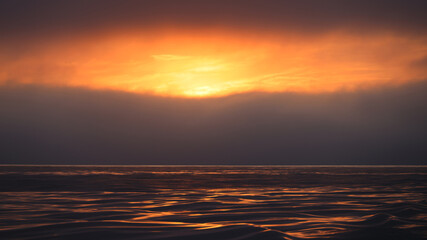 Sunset on the ocean 