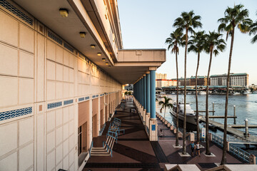 The Convention Center and Riverwalk, Tampa, Florida.