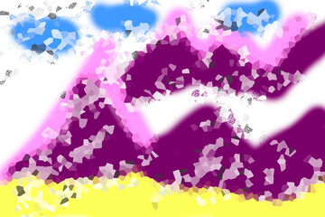 children's pink mountain