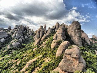 paisaje de montserrat montaña catalunya