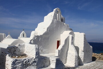 Greece. Cyclades Islands. Mykonos. Hora. Church of panagia Paraportiani