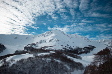 Snow covered mountains