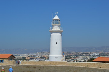 Fototapeta na wymiar Cyprus, Paphos, lighthouse on the coast