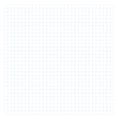 Light blue square grid paper vector background. Math sheet blank template.