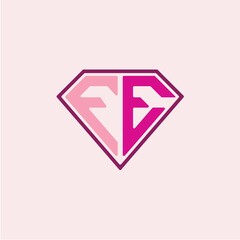 The initial letter of the F E logo is diamond shaped, with a modern minimalist design