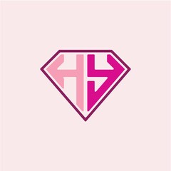 The initial letter of the H Y logo is diamond shaped, with a modern minimalist design