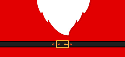 Santa's message banner background. Vector santa beard