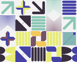 Colorful Geometric Vector Pattern Design