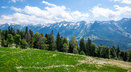 View of Caucasian mountains