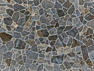  Stones black and white pattern. mosaic from natural stone background. 