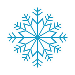 christmas snowflake style line icon vector illustration design