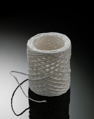 Skein of white rope on a gradient background