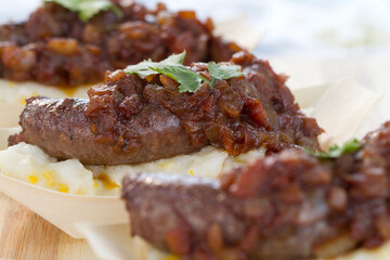 Boerewors on Pap