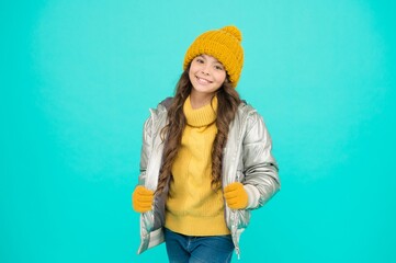 Preparing for winter. trendy warm clothing. accessories shop for kids. enjoy weather on christmas...
