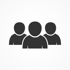 People team icon. Partnership business concept. User group symbol. Teamwork vector illustration isolated on the white background.