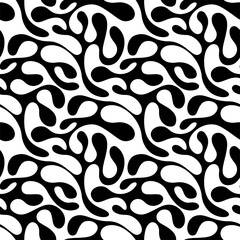 Full seamless modern geometric texture pattern for decor and textile. Black and white shape for textile fabric printing and wallpaper. Abstract multipurpose model design for fashion and home design