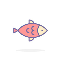 Fish icon in filled outline style.