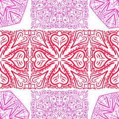 Seamless mandala. Abstract pattern floral diwali ornament. Vector illustration