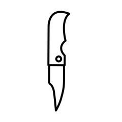 camping knife tool style line icon vector illustration design