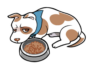 Clip art_03/23/2019 : 食欲不振の犬
