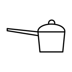 camping pot utensil line style icon vector illustration design