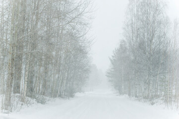 Obraz na płótnie Canvas Winter road 