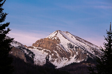 Snow Covered Mountains Sun Valley Idaho 