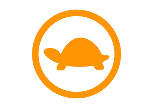 Turtle mode warning light is on when an electric car runs out of battery 