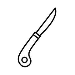 camping knife tool line style icon vector illustration design