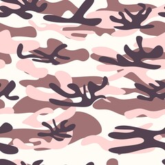 military camouflage vector seamless pattern