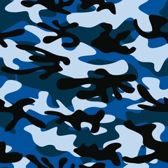 Abstract camouflage seamless pattern for textiles. Army background. Modern design.