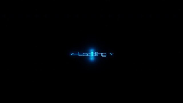 Animation loading bar. Creative background. Neon effect.