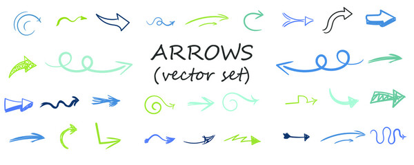 Fototapeta na wymiar set of beautiful arrows