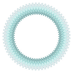 Geometric vector abstract round honeycomb frame. Design elements