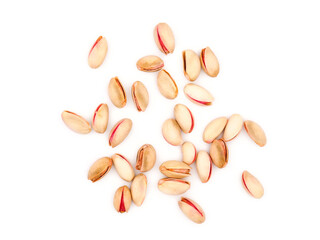 Pistachios isolated on white background