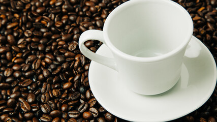 purely Colombian coffee beans in baso and grain