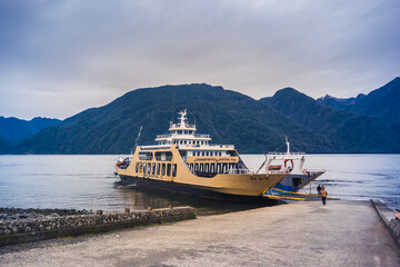 Caleta Gonzalo by the Pumalin National Park landscape at Patagonia - Chile.