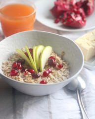 bowl of muesli with fruits