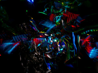light painting photography, waves of vibrant color against a black background. Long exposure photo of vibrant fairy lights in abstract. abstract color wallpaper
