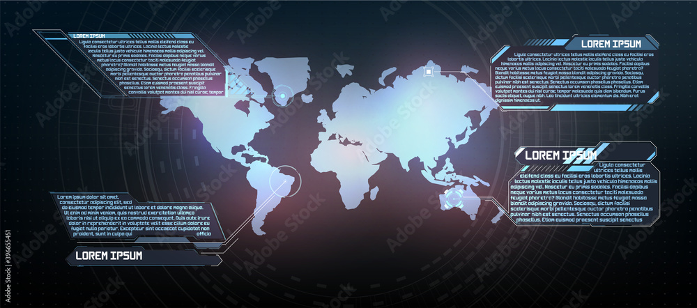 Poster futuristic vector hud interface screen design. digital callouts titles. hud ui gui futuristic user i