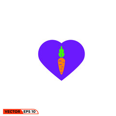 Icon vector graphic of Love Carrot