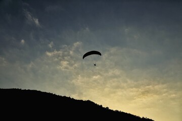 paraglider in the sky