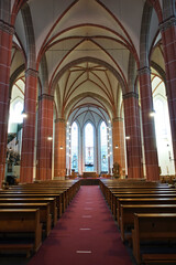 Fototapeta na wymiar katholische Pfarrkirche Herz-Jesu Euskirchen