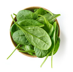 fresh green spinach leaves